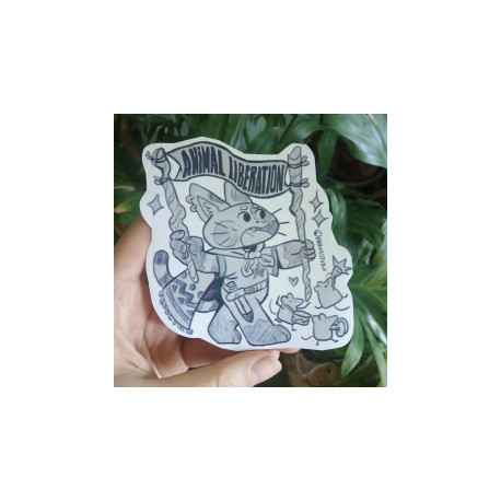 Animal liberation cat sticker