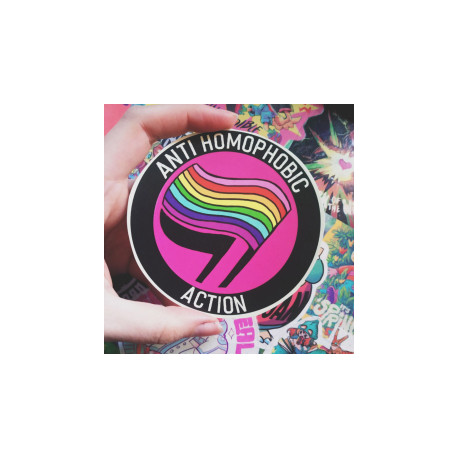 Anti homophobic action sticker