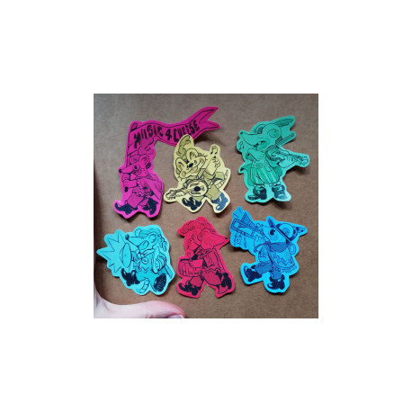 Stickers Mice bard band 6pcs