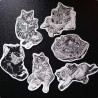 Cats reading stuff stickers 6pcs