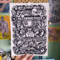 A4 PRINT Not a wheel turns,...