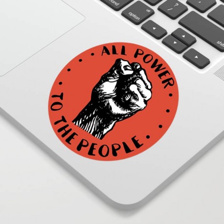All power to the people red sticker