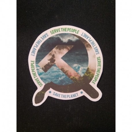 Serve the people Save the planet sticker