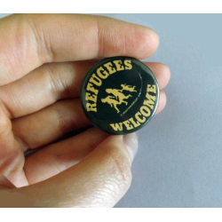 Refugees Welcome pin badge...