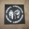 Animal liberation Human liberation vegan patch