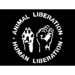 Animal liberation Human liberation vegan patch