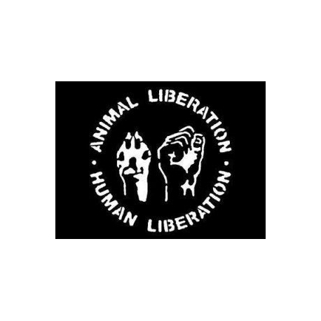 Animal liberation Human liberation vegan patch