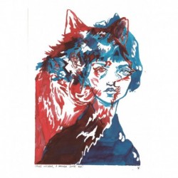 Wolf Girl Original art print a4