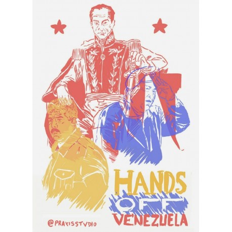 Hands off venezuela art print original