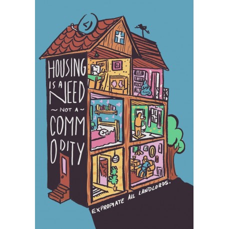 Housing is a need not a commodity print poster a4