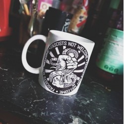 Fascist not welcome antifa taza cup bowl