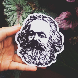 Marx bust sticker