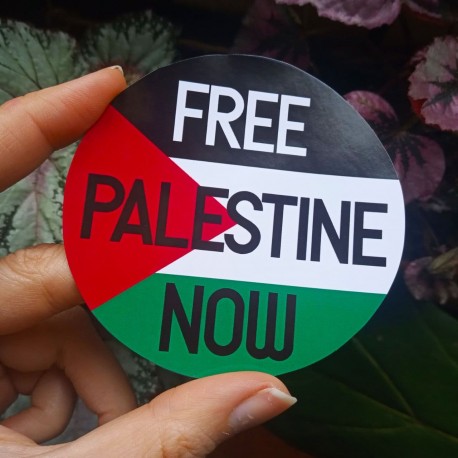 Free palestine now sticker