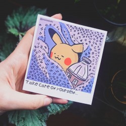 Take care of yourself pikachu sticker