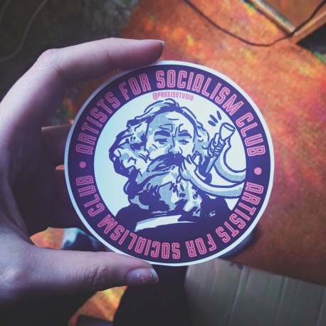 Artists for socialism club leftist sticker