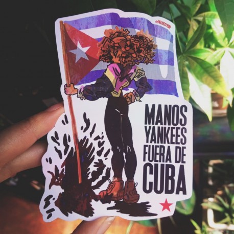 Hands off Cuba sticker