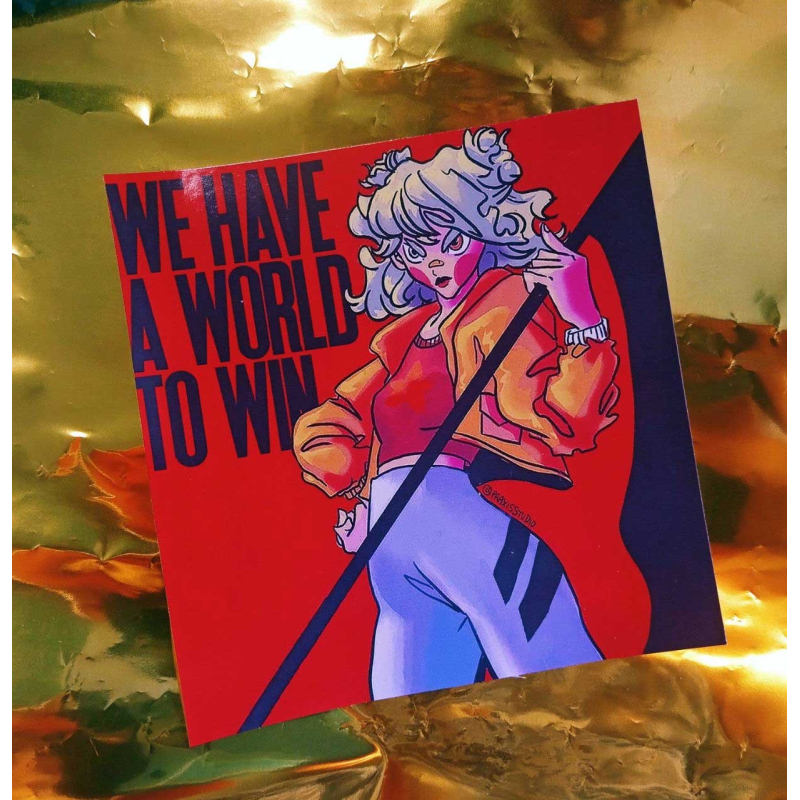 We have the world to win sticker