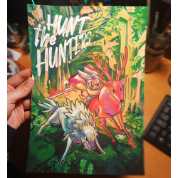 Hunt the hunters a4 print poster