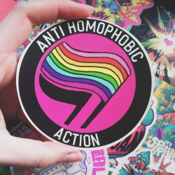 Anti homophobic action sticker