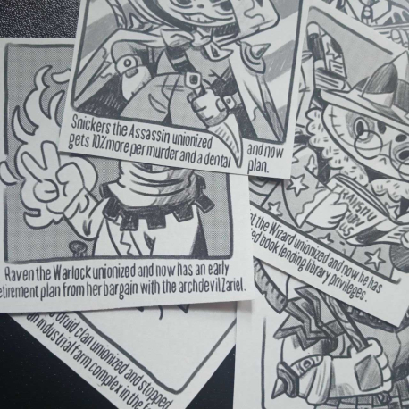 Dnd classes unionize! Sticker pack 6pcs