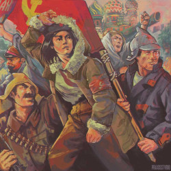 PRINT A4 October revolution USSR