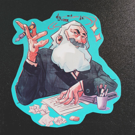 Marx really loves math fsr sticker